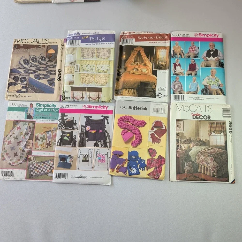 Lot of 36 Sewing Patterns Uncut Home Decor Crafts Holiday